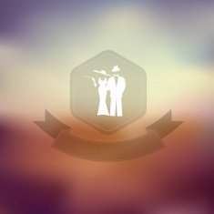 Elegant man and woman silhouette Retro vintage party poster template