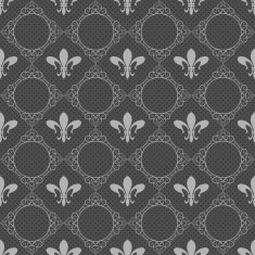 Damask Wallpaper Pattern Black Color N2