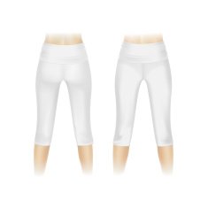 Vector White Leggings Pants Isolated on Background