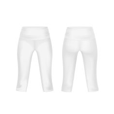 Vector White Leggings Pants Isolated on Background N2