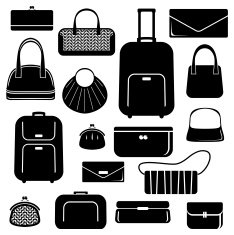 Bags and suitcases icons set N2