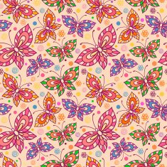 Seamless pattern with stylized butterflies N10