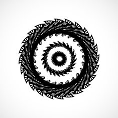 abstract black circle pattern for design