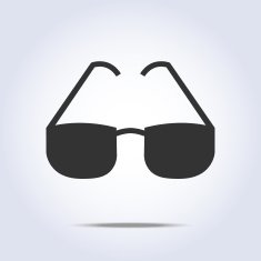 Glasses icon on gray background N2