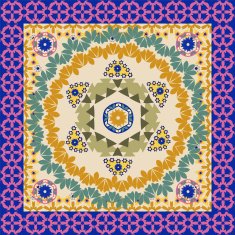 Ornate Bandana with geometric pattern