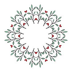 Tribal floral wreath N6