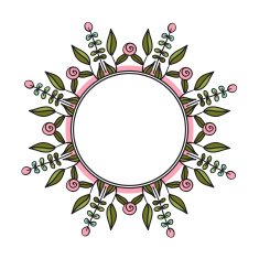 Tribal floral wreath N7