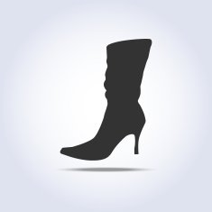 Women's winter boot flat icon N2