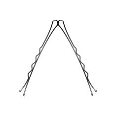 Two connected hair clips in black design