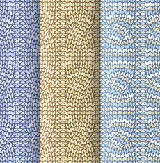 Plaited knitted pattern