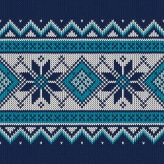 Vintage Sweater Design Seamless Knitted Pattern N3