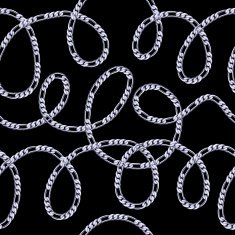 Silver chains on black background