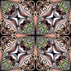 Seamless Abstract Kaleidoscope Pattern (Vector) N7