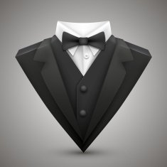 Triangle jacket with a bow tie N3