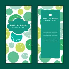 Vector abstract green circles vertical frame pattern invitation greeting cards N2