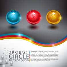 Abstract 3D glossy icon sets in Dollar Currency Concept EPS 10 N2
