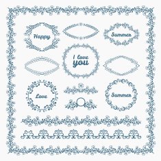 Ornate frames and borders page elements