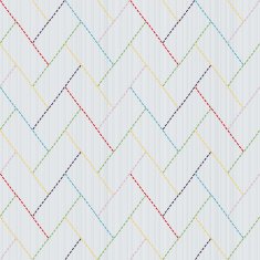 Traditional Japanese Embroidery Ornament with colorful weaving Sashiko vector pattern N2
