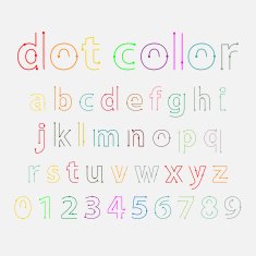 alphabetic fonts and numbers N26