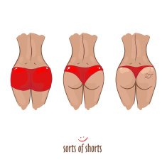Sexy hand drawn women ass N2