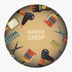 Barber shop emblem