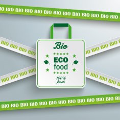 Bio Sale Marker Shopping Bag Lines