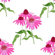 seamless pattern with purple flowers N2