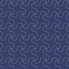 Traditional Japanese Embroidery Ornament with waves Sashiko Seamless vector