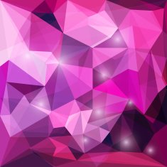 Abstract bright colored polygonal geometric triangular background with glaring lights N23