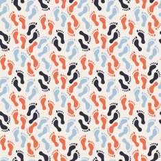 Pattern with human footprints