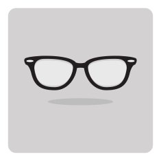 Vector of flat icon black glasses