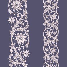 White Lace Seamless Pattern Violet Background
