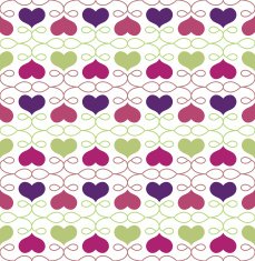 Vintage seamless pattern with hearts N6