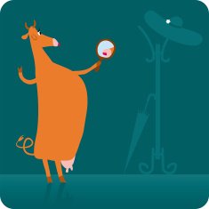 Cow and Miror