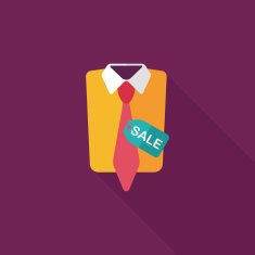 shopping suit flat icon with long shadow eps10 N10