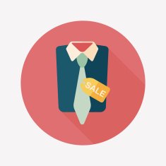 shopping suit flat icon with long shadow eps10 N12