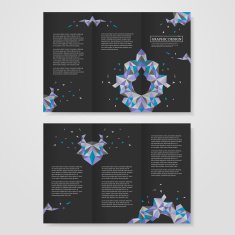 geometric colorful triangles design for tri-fold N4