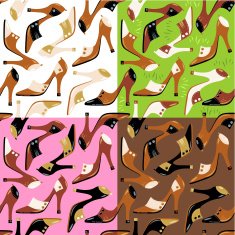 Seamless high-heeled dress shoes patterns