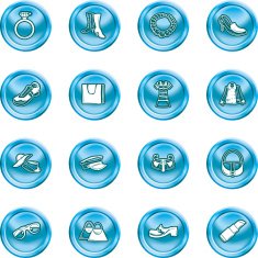 Fashion clothes and accessory icons N2