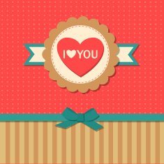 Valentines day typographical retro holiday card N8