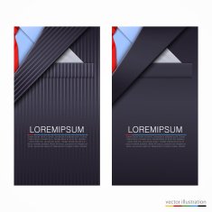 Vector business cards with suit N2
