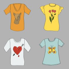 hand drawing women T-shirts with print