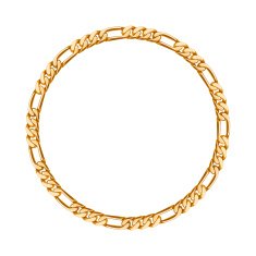 Thin golden chain - round frame