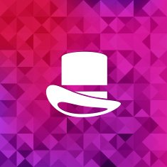 cylinder hat icon Triangle background