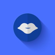 Vector modern flat blue circle icon N19