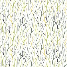 Seamless pattern with hand drawn silhouette branches N2