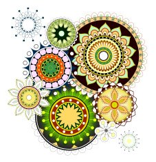 Decorative bouquet with floral ornaments