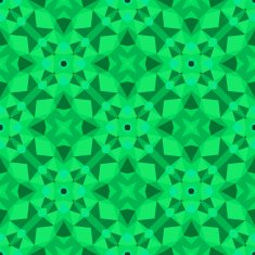 Multicolor geometric pattern in bright green N4