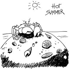 Hot summer Vector sketch N2