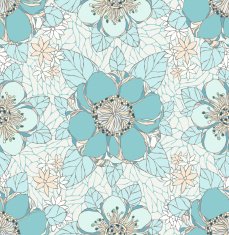 Seamless pattern with decorative flowers N4